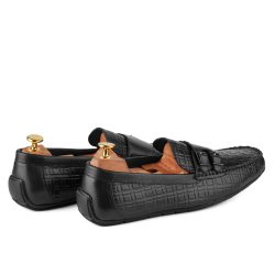 valerio-noir Black Double Monk Strap Shoes