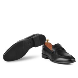 Echelon Noir Black leather Loafer