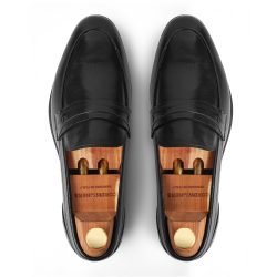 Echelon Noir Black leather Loafer