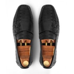 valerio-noir Black Double Monk Strap Shoes