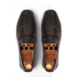 Valerio Brown Double Monk Strap Shoes