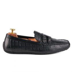 valerio-noir Black Double Monk Strap Shoes