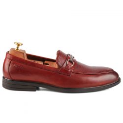 Regent Garnet lace-less leather loafer shoe