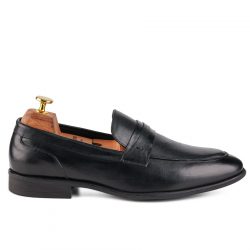 Echelon Noir Black leather Loafer