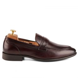 echelon-Brown leather Loafer