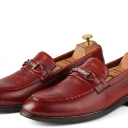 Regent Garnet lace-less leather loafer shoe