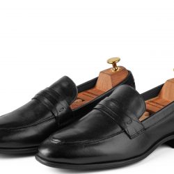 Echelon Noir Black leather Loafer