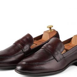 echelon-Brown leather Loafer